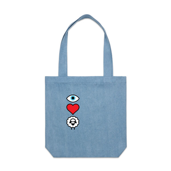 EYE HEART EWE DENIM CARRY BAG Thumbnail